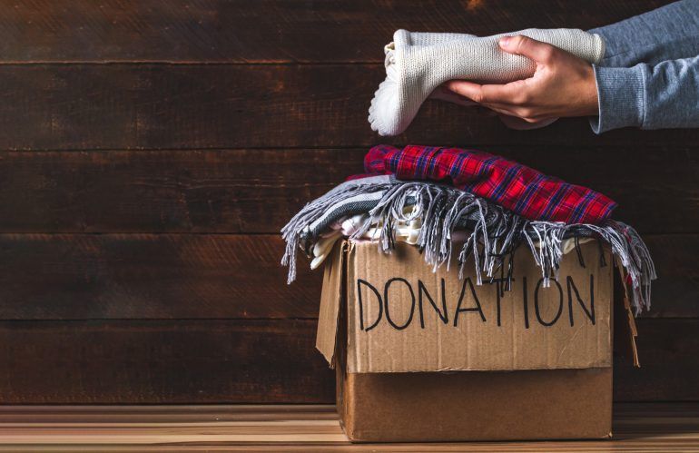 box of donations